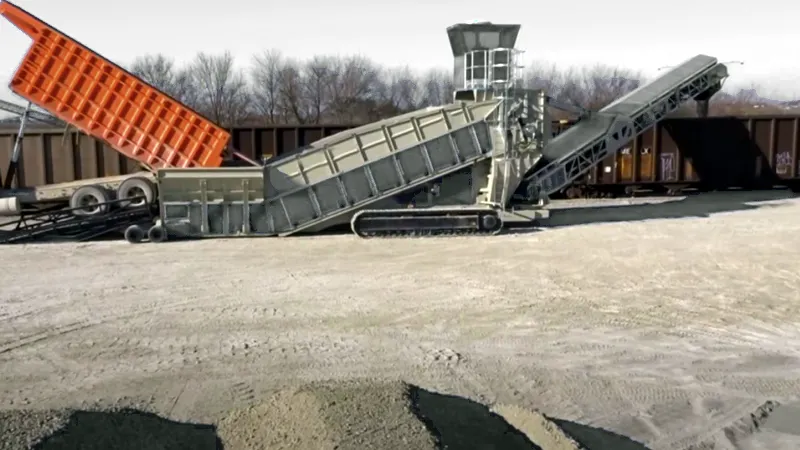 truck unloader to load railcar and wagon directly